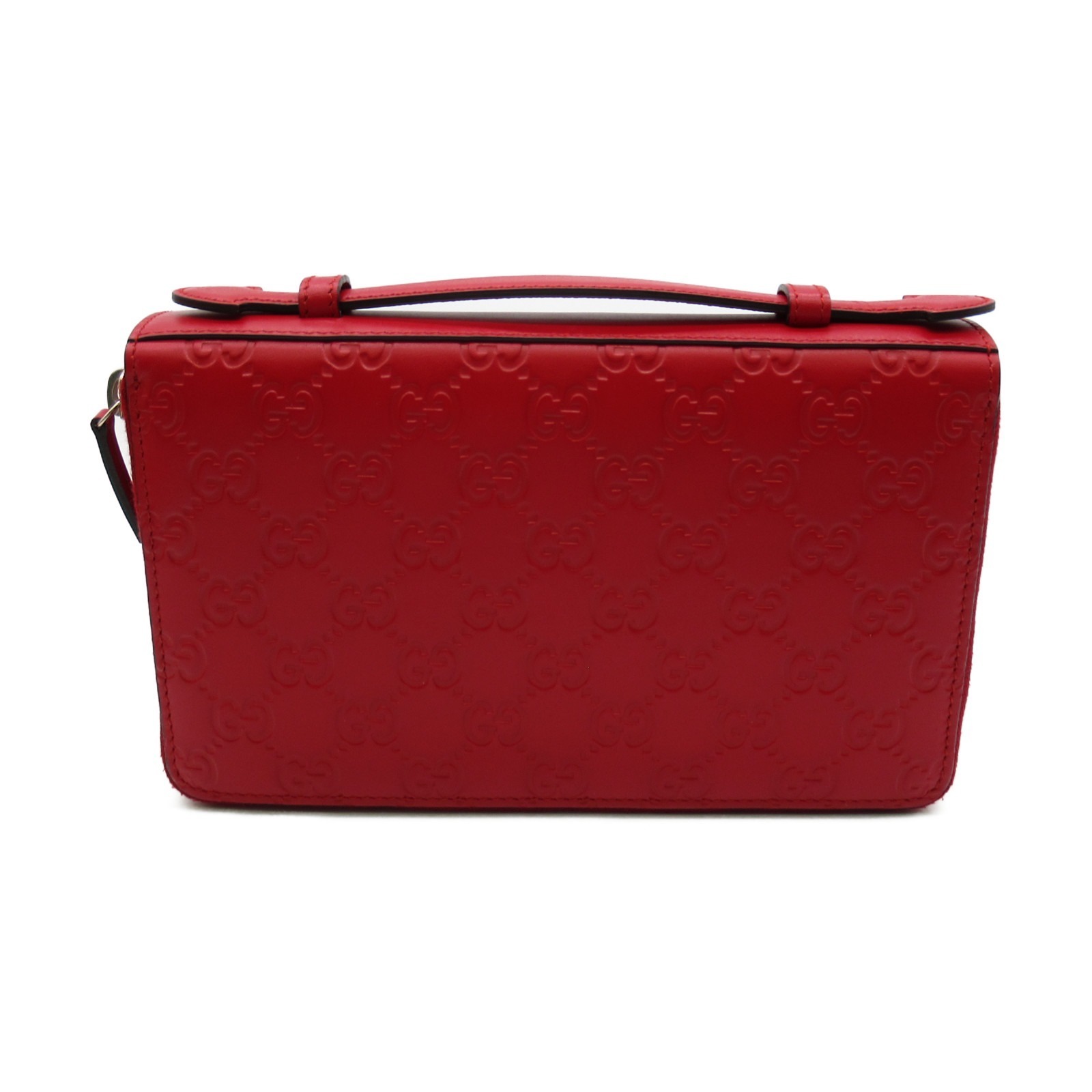 Gucci Travel Case Ssima Red Case Leather Travel